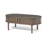 Măsuță de cafea în culoare naturală închisă cu aspect de lemn de stejar 60x120 cm Meta – Unique Furniture