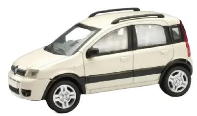 Mașinuță metalică Newray - Fiat Panda 4x4, albă, 1:43