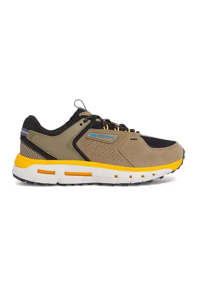 Pantofi sport Summit Trek cu insertii din piele intoarsa - Negru/Galben/Maro camel
