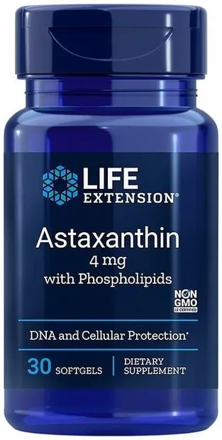 Astaxanthin with Phosphpolipids, 30 capsule gelatinoase moi, Life Extension
