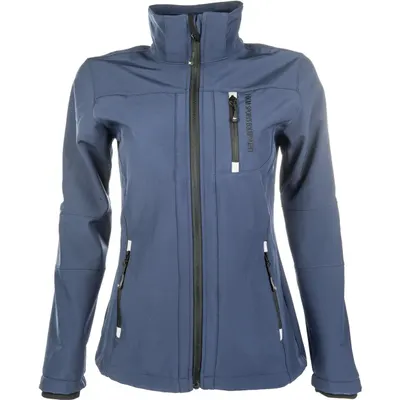 Jachetă de echitație pentru femei HKM Softshell albastru închis