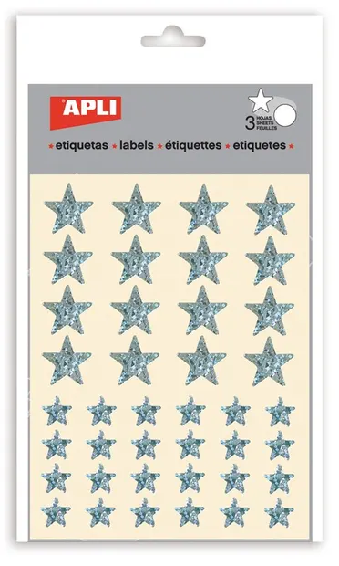 Set stickere APLI - Stelute, praf de stele, 3 foi