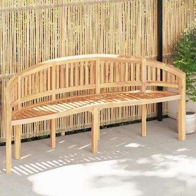 vidaXL Bancă în formă de banană, 200 cm, lemn masiv de tec