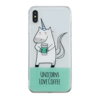 Husa silicon Compatibila cu iPhone XS MAX model Unicorns Love Coffee,Tpu, Antisoc Engros
