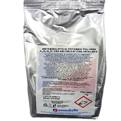 Metabisulfit de Potasiu 1 kg, conservant alimentar pentru vin, Essedielle - Default Title
