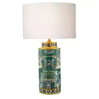 Veioza Teisha Table Green/Gold Animal Motif Base Only