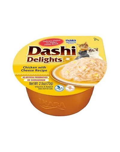 INABA Cat Dashi Delights pui si branza mancare umeda pisica 70 g