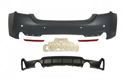 Bara spate pachet M, complet, numar locas senzori parcare 4, grunduit, cu 2 iesire teava evacuare BMW 4 F32, F33, F82, F83 COUPE Cabriolet intre 2013-2017