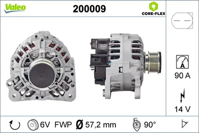 Alternator (14v, 90a) Potrivit Audi A2, A3, A4 B5, Tt; Ford Galaxy I; Seat Alhambra, Arosa, Cordoba, Cordoba Vario, Ibiza Ii, Ibiza Iii, Ibiza Iv, Ibiza Iv Sc, Inca, Leon 1.4-3.2 09.92-08.15