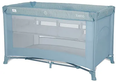 Pătuț pentru bebeluși cu 2 niveluri Lorelli - Torino, Blue