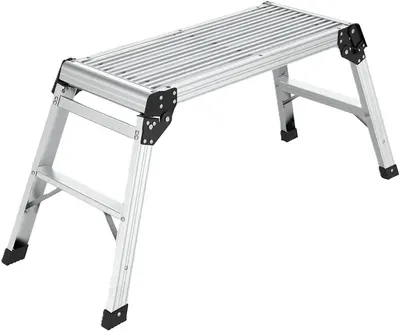 Scară cu platformă din aluminiu MMS - 64 х 30 х 40 cm, până la150 kg