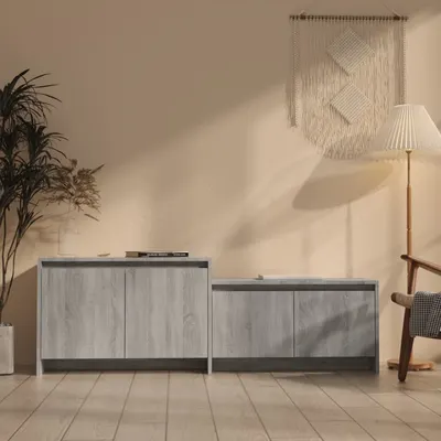 vidaXL Comodă TV, stejar sonoma gri, 146,5x35x50 cm, PAL
