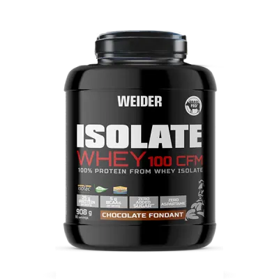 Pudră proteică, Weider, Isolate Whey 100 CFM, ciocolată
