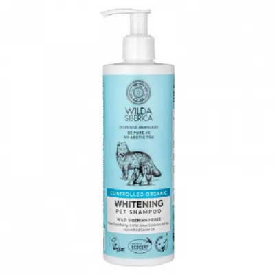 Sampon pentru caini pisici Wilda Siberica Whitening pentru albire 400 ml