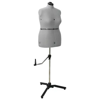vidaXL Formă Rochie Ajustabilă pentru Femei Gri l Catifea