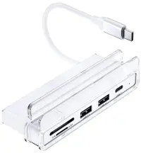 Hub USB XtremeMac - 6 porturi, USB-C, alb