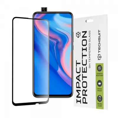 Folie de protectie Ecran Techsuit pentru Huawei Y9 Prime (2019) / P Smart Z, Sticla Securizata, Full Glue, 111D, Neagra