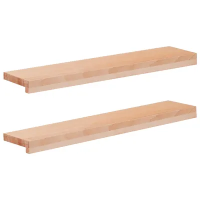vidaXL Pervazuri 2 buc. natural 70 x 15 x 2 cm Lemn de fag masiv