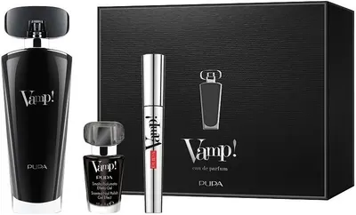 Pupa Set Vamp! Black - Apă de parfum, rimel și lac de unghii, 50 + 2 х 9 ml