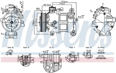 Compresor climatizare potrivit FIAT 500X; JEEP RENEGADE 1.6 1.6D 2.0D 07.14