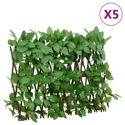 vidaXL Spalier iederă artificială extensibil, 5 buc., verde, 180x30 cm