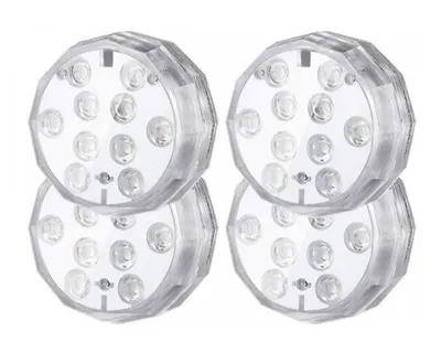 Set 4 lampi LED RGB cu telecomanda rezistente la apa BA