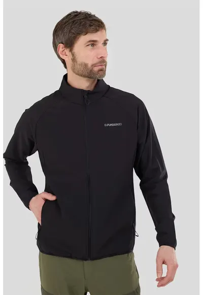 Bluza de trening cu fermoar - pentru drumetii - Negru