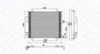 Radiator AC condensator cu uscator potrivit CITROEN C8, JUMPY; FIAT ULYSSE; LANCIA PHEDRA; PEUGEOT 807, EXPERT, EXPERT TEPEE 2.0-2.2D 06.02-