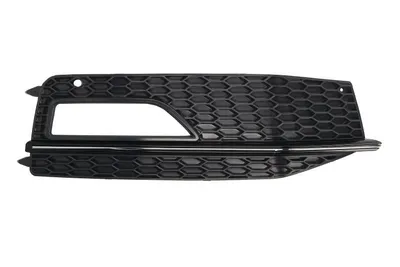 Grila bara fata Dreapta cu linii cromate, S, cu locas proiector, negru potrivit AUDI A4 ALLROAD B8, A4 B8 2007-2016 2011-2016