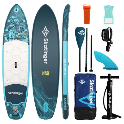 Placă SUP SKATINGER Turtle Ocean 320x81x15 cm (10.6') allround