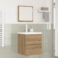 vidaXL Set de mobilier pentru baie 2 buc. Stejar Artisan și Alb