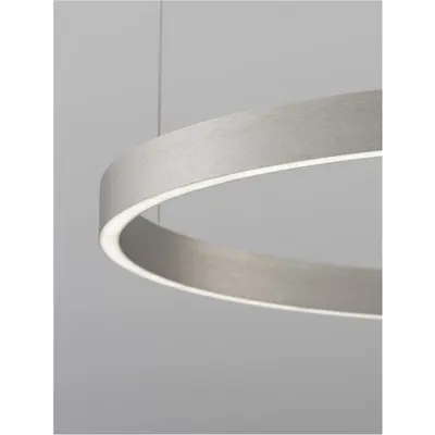 Lampa suspendata ELOWEN Brushed Silver Aluminum & Acrylic LED 77 Wat 220 Volt 3323Lm 3000K IP20 sus & jos Deschis