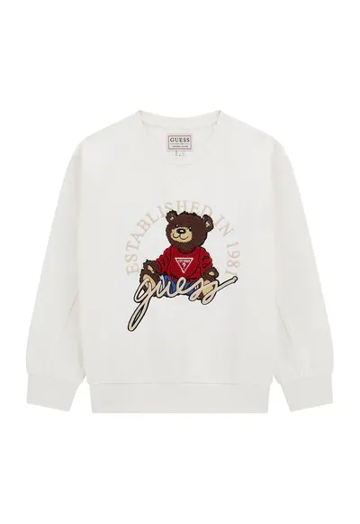 Bluza de trening cu logo aplicat - Rosu/Alb/Maro