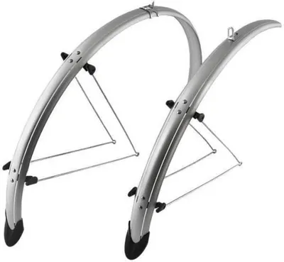 Set 2 aparatori roti biciclete, Orion 26 58mm OR-type, culoare argintiu