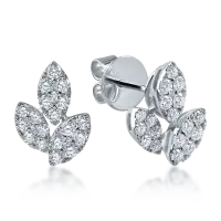 Cercei din aur alb cu diamante microsetting de 0.67ct