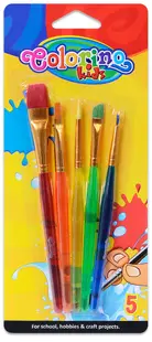 Set pensule colorate pentru pictură Colorino Kids - 5 buc