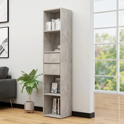 vidaXL Bibliotecă, gri beton, 36x30x171 cm, lemn prelucrat
