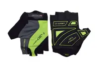 Manusi ciclism adulti, Leoshi D-Grip, cu gel, marime M, culoare negru verde gri