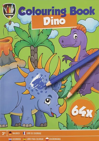 Carte de colorat Grafix Colouring - Dinozaurii, A5, 64 file