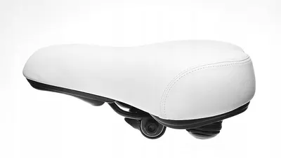 Șa de bicicletă albă ONYX Citi elastomer
