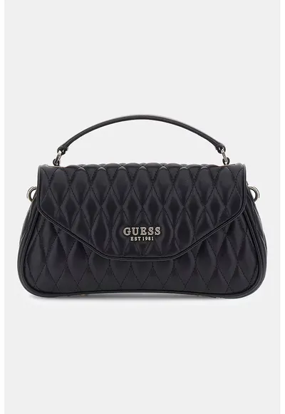 Geanta crossbody din piele ecologica cu aspect matlasat - Verde