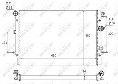 Radiator motor potrivit SEAT ALHAMBRA; VW SHARAN, TIGUAN 1.4 2.0 2.0D