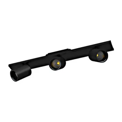 Module 3flg. Spotlight 26W 3000K black anodized L-570mm