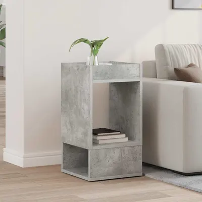 vidaXL Masă laterală Gri din beton 30 x 30 x 56 cm Lemn prelucrat