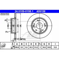 Disc frana ATE 24.0109-0158.1