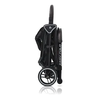 Carucior sport Cangaroo Easy Fold Negru cu pliere compacta Autofold,pana la 22kg,cadru din aluminiu,pozitie de somn,roti EVA detasabile si husa de picioare inclusa + CADOU Pompa de san electrica