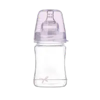 Biberon sticla fete Diamond Glass Baby Shower, 150ml, LOVI