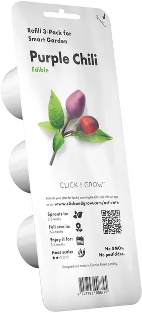 Semințe Click and Grow - Ardei iute violet, 3 rezerve