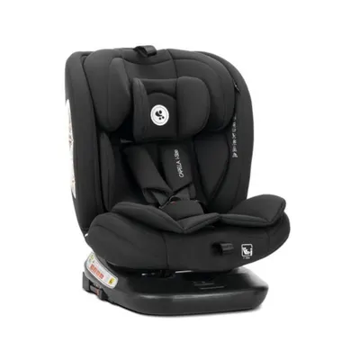 Scaun auto, Lorelli Capella, I-Size, Isofix, rotativ 360 grade, spatar reglabil 4 pozitii, tetiera reglabila, 40-150 cm, Black