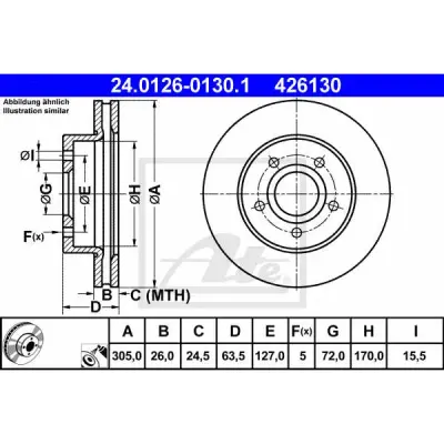 Disc frana ATE 24.0126-0130.1